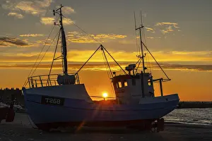 Bilder Datiert 27. August 2024: Evening vorupor harbour print photograph danish coast