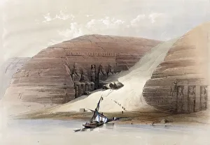 Ramses II Egypt Drucke: Excavated temple of Aboosimble