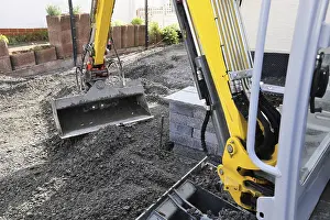 Construction Site Images Drucke: Excavation work, earthworks
