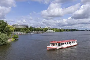 Verwandte Bilder Drucke: Ausflugsboot, Barge, Außenalster