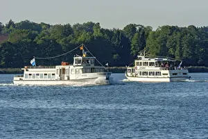 Southern Germany Waterfront Scenery Drucke: Excursion boats Berta and Stefanie