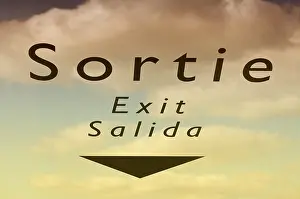 European Directional Signs Drucke: Exit sign, Sortie Exit Salida
