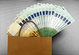 Euro Banknote Image Drucke: Expensive shopping