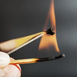 Medical Examination Techniques Drucke: Experiment to determine the composition of tissue - match flame ignites synthetic tissue sample