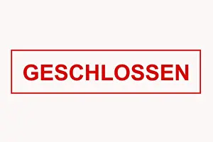 German Symbolic Picture Drucke: Exposed sign with the note closed