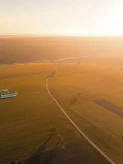 Calw District Landscape Photo Drucke: Extensive fields in the light of the sunset