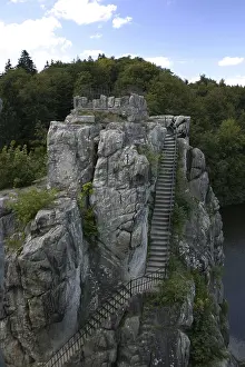 Northern Germany Drucke: The Externsteine in the Lipperland