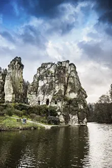 Sandstone Erosion In Europe Drucke: Externsteine, sandstone formation