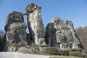 Uninhabited German Countryside Scenery Drucke: Externsteine, sandstone formation