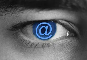 Macro Eye Photography Drucke: Eye, e-mail, @