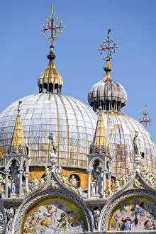 Italian Landmark Drucke: Facade and dome of the Basilica of St