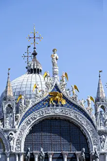 UNESCO Site Italy Drucke: Facade and dome of the Basilica of St