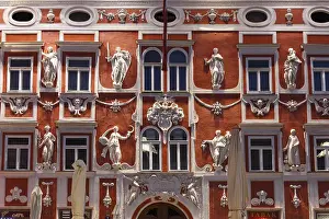 Ornate European Architecture Drucke: Facade of the Hacklhaus building