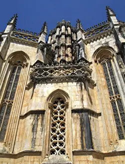 Christian Religious Building Drucke: Facade of the monastery of Batalha