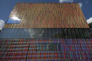 Upper Bavaria Landmarks Drucke: Facade of multicolored ceramic rods