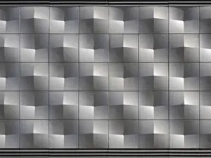 Deserted Building Structures Drucke: Facade structure with light and shadow