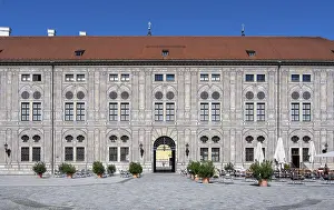 Upper Bavaria Tourist Attraction Drucke: Facade and Tor tor in the Kaiserhof