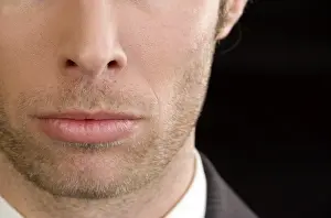 Studio Shot Of Man Drucke: Face of a man