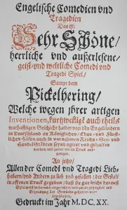 Historical Woodcut Drucke: Facsimile of the title of the first collection