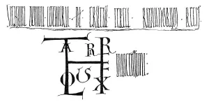 Deserted Castle Illustration Drucke: Faksimile, Zeichen Lothars II. oder Lothars III