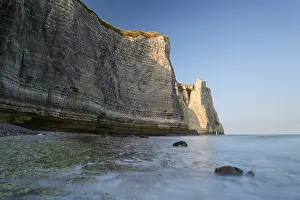 Alabaster Coast France Drucke: Falaise d'Aval chalk cliffs