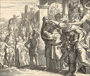 Julius Schnorr Von Carolsfeld Drucke: Fall of Jerusalem, Old Testament