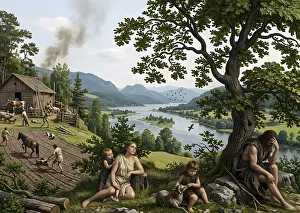 Christian Depiction Drucke: After the fall of sin, religion