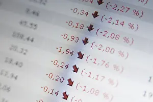 Falling Stock Prices Drucke: Falling share rates