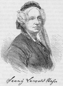 Fanny Lewald/Marcus, historische Illustration aus dem Werk Otton v. Leixners: Illustrierte Geschichte der deutschen Literatur