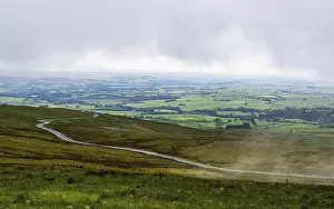 Uninhabited Farm Fields England Drucke: Farms and Fields from Hartside Pass