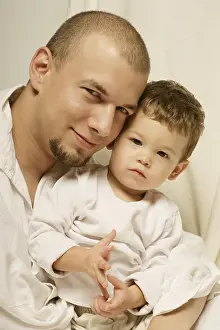 Caucasian Ethnicity Photography Drucke: Father and son