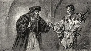 Mythical Creature Illustration Drucke: Faust with Mephistopheles, Faust II