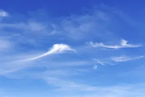 Cirrus Spindrift Cloud Formation Drucke: Feather clouds, cirrus in the blue sky
