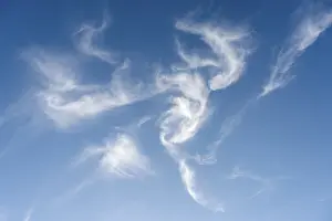 Cirrus Cloud Formation Drucke: Feather clouds, cirrus clouds, ice cloud