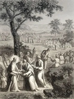 Christian Faith Imagery Drucke: Feeding the multitude, New Testament
