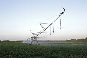 Deserted Agricultural Land Drucke: Field irrigation, irrigation system