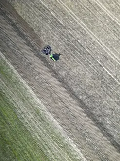 Agricultural Machine Germany Drucke: Field work, tractor, ploughing
