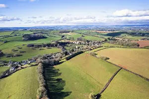 Drone Photography Devon Drucke: Fields and Farmlands in spring from a drone