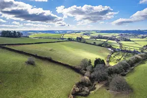 Drone Photography Devon Drucke: Fields and Farmlands in spring from a drone