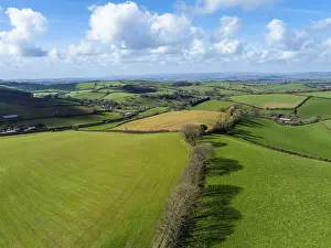 Fields And Farms From Above Drucke: Fields and Farms from a drone, Devon