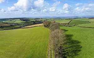 Fields And Farms From Above Drucke: Fields and Farms from a drone, Devon