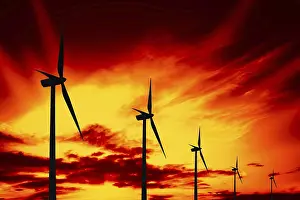 Industrial Wind Wheel Drucke: Fiery power