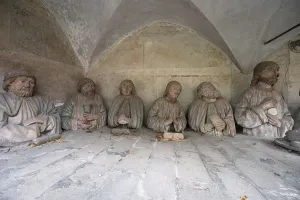 Gothic Style Artwork Drucke: Detail of the figurative depiction of the Last Supper