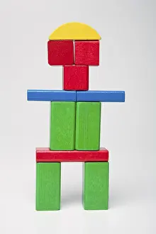 Colorful Toy Blocks Drucke: Figure, made of building bricks