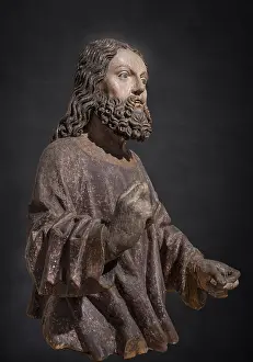Dark Background Art Drucke: Figure of Jesus, on a dark background