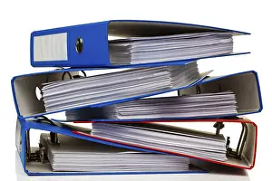European Contract Files Drucke: File folders with documents and papers
