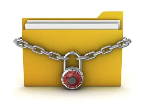 Computer Generated Image Drucke: File Protection, This is a computer generated and 3d rendered picture