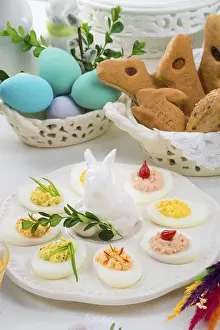 Dairy Product Photography Drucke: Filled eggs