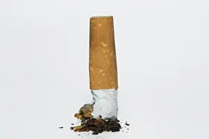 Unhealthy Tobacco Habit Drucke: Filter cigarette, cigarette butt, Germany