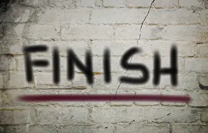 Marathon Runner Drucke: Finish Concept